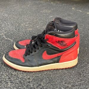 Nike Air Jordan 1 High OG Black and Red Men's Sneakers